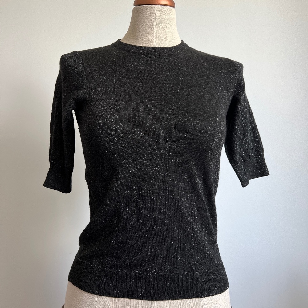 Esqualo - Black & Silver Short Sleeve Knit  Shirt